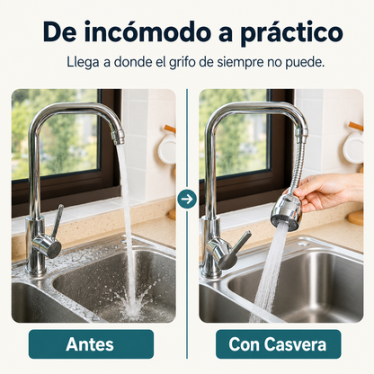 Extensor Flexible 360° para Grifo — Más Control en Cada Lavado